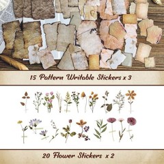 565 Pcs Vintage Scrapbook Paper Kit, Scrapbook Paper Supplies with Flowers
