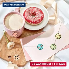 Smiley Face Stickers Roll, 500 PCS Reward Stickers with 10 Cute Positive Designs