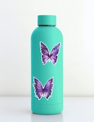 Purple Butterfly Die Cut Vinyl Stickers Scrapbooking Laptop Waterbottle