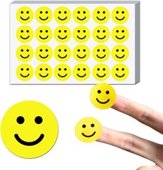 600 PCS – 1″ Smiling Happy Smile Face Stickers, Yellow