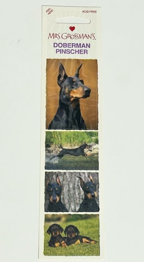 Mrs. Grossman’s Doberman Pinscher Dog Puppy Photograph Scrapbook Stickers NEW