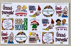 Lot of 5 Vintage Highlights Mother’s Father’s Grandparents Day Sticker Sheets