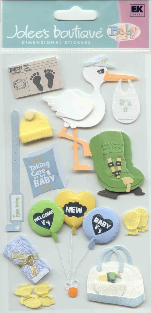 Jolee’s Boutique Large 3D Stickers BRINGING BABY HOME 66996 Fast FREE Shipping!