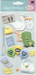 Jolee’s Boutique Large 3D Stickers BRINGING BABY HOME 66996 Fast FREE Shipping!