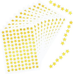 1080 Pack 10 Sheets Tiny Gold Star Stickers, 0.3″ Diameter Reward Stickers fo…