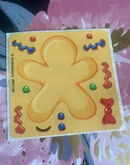 Vtg SmileMakers Build A Gingerbread Man Sticker Mod 2.5” Inches
