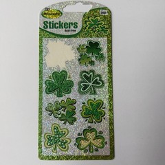 Hallmark AGC St Patricks Day Stickers Lot 6 Sheets Cats Smiley Prism Shamrock