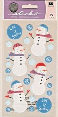 Stickopotamus Snowman Stickers – Let It Snow – Snowman – Free Shipping