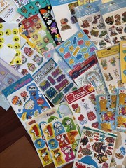 MASSIVE COLLECTION 1980’s 90’s Stickers Foil Puffy Wiggle Eyes 292 Sheets Vtg