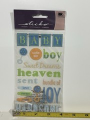 Scrapbooking Stickers by Sticko Baby Gender Boy Theme