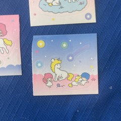 Vintage 80s Sanrio Stickers, Little Twin Stars 6 Pages From Booklet, Unicorns