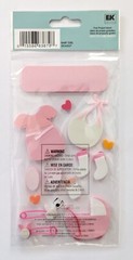 Jolee’s It’s A Baby Girl Foam Scrapbooking Stickers Dress Shoes Stroller Bottle