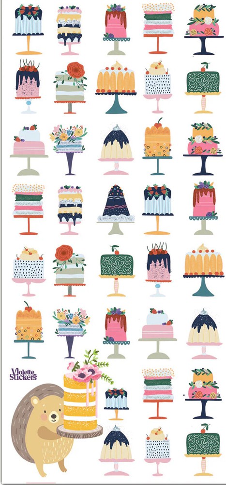 Violette Stickers Mini Cakes Fun Birthday Party Crafts Planner Supply Scrapbook