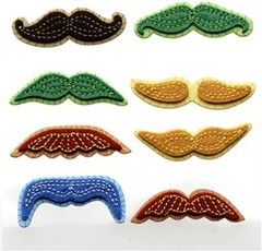 JOLEE’S BOUTIQUE – MINI COLOURFUL MOUSTACHES – DIMENSIONAL STICKER