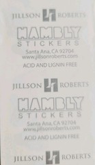 JILLSON & ROBERTS HAMBLY PRISMATIC GLITTER STICKERS BALLET TEDDY BEAR BALLERINA