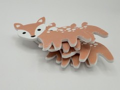 Woodland Creatures Foam Craft Stickers 57pcs Fox, Bunny, Deer, Raccoon, Hedgehog