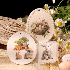 CATaireen Spring Easter Crafts Rub On Transfers Small 2 Sheets, Multicolor