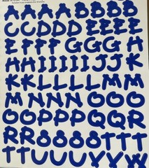 KID’S BLUE ALPHABET Stickers (125+pc)Provo•Card Making •Letters•Words•Journaling