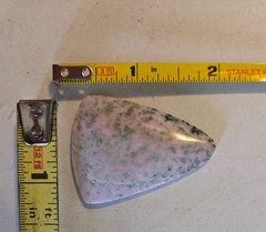 LOT 2 stone cabochons roughly 2×1.5 inches each pink hues