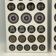 Vintage Twin Seven Prismatic Halloween Stickers Scary Eyes Two Packs 1990s 1980s