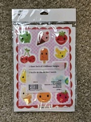 Stickeroni from Hallmark, Puffy Fruit Stickers, Banana Orange Lime Lemon Grape