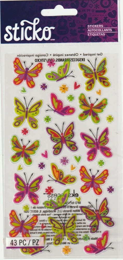 Sticko Classic stickers SPICIER BUTTERFLIES theme 81985 FAST FREE ship!