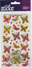 Sticko Classic stickers SPICIER BUTTERFLIES theme 81985 FAST FREE ship!