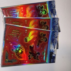 Vintage Harry Potter Quidditch Stickers 2004 Red Foil Metallic Hallmark Lot of 3