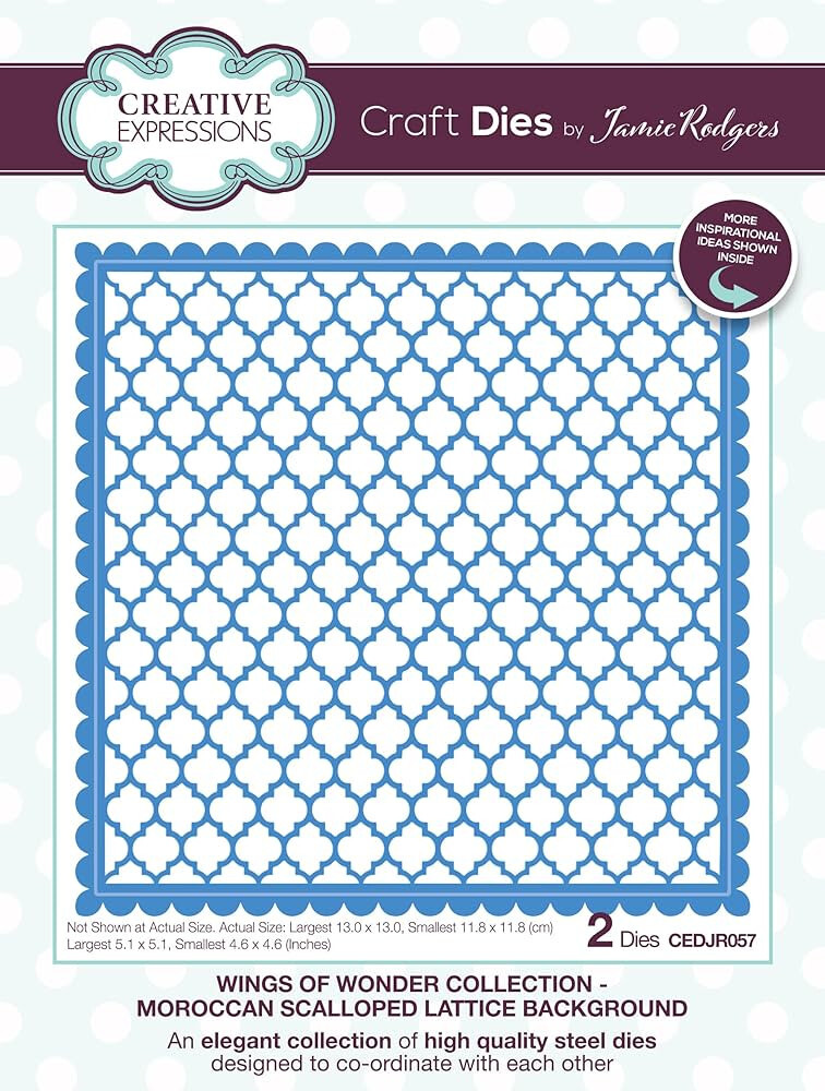 CREATIVE EXPRESSIONS – METAL CUTTING DIE – WINGS OF WONDER – MOROCCAN SCALLOPED
