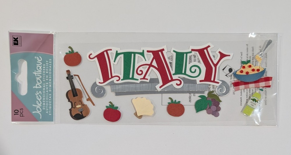 Jolee’s Italy Travel Vacation Scrapbooking Title Stickers