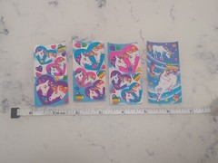 Vintage Lisa Frank Unicorn Rainbow Heart Stars Stickers