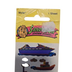 Sandylion Ships Boats Mylar Foil Vintage Stickers New Old Stock