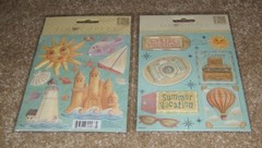 K&Company Grand Adhesions ~ Tim Coffey Travel/Vacation Seaside Fun Lot of Two