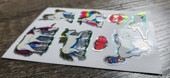 Vintage LOVE UNICORNS Prism Vending Machine Sticker Sheet 80s 90s Rainbow