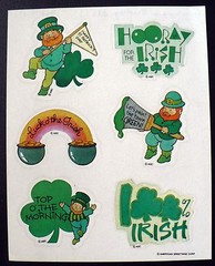 VINTAGE AMERICAN GREETINGS AGC IRISH ST. PATRICK’S DAY 6 STICKERS 1 SHEET