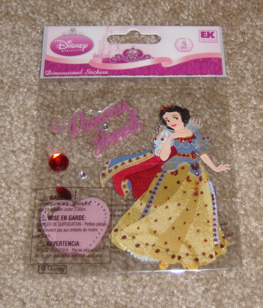 Disney EK Jolees Dimensional Sticker ~ Snow White w/epoxy words & rhinestones