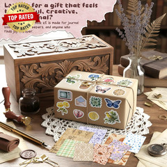 540 PCS Vintage Floral Scrapbook Supplies & Scrapbook Stickers Junk Journal Supp