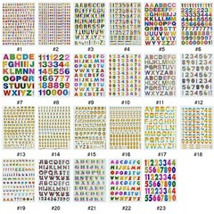 #245S Multi Colour Alphabet Letters Numbers Craft Card Scrapbooking Stickers