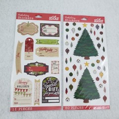 Build a Christmas Tree Stickers Lot Holiday Gift Tags Scrapbook Crafts Labels