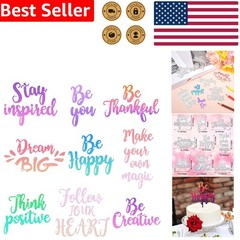9 Pcs Inspirational Words Metal Cutting Dies for Card Making Scrapbooking DIY