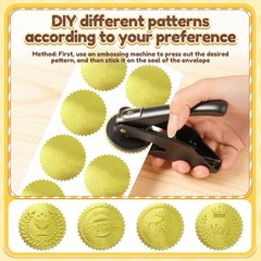 300Pcs Gold Foil Stickers, 2″ Gold Seal Stickers for Certificates, Self-Adhes…