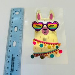 Vintage Y2K Retro Die Cut Prism Glitter Foil Decals CACTI SNAKE LLAMA SUNSHINE