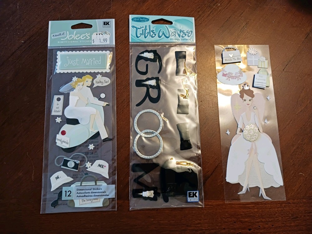 Jolee’s Boutique title waves Stickers wedding party bride groom