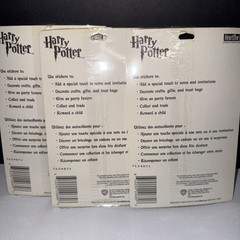 Vintage Harry Potter Quidditch Stickers 2004 Red Foil Metallic Hallmark Lot of 3