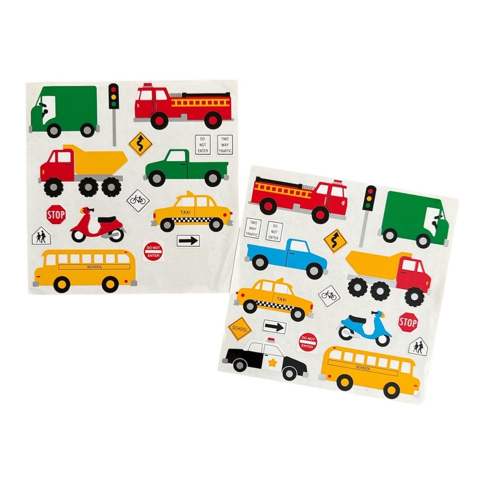 Mrs. Grossman’s Stickers Vintage Vehicles Trucks Bus Taxi Police Car Delivery…