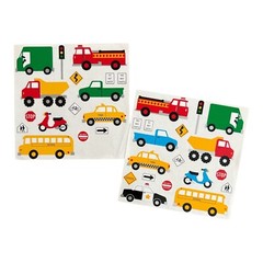 Mrs. Grossman’s Stickers Vintage Vehicles Trucks Bus Taxi Police Car Delivery…
