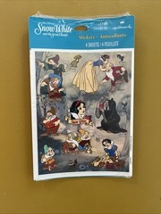 Vtg Disney Snow White Stickers Lot (4) New Packages