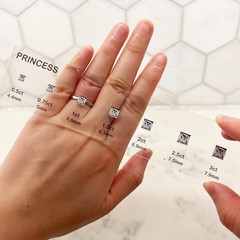 Diamond Sizer Shape Guide Size Kit – Engagement Ring Diamond Size and Shape Kit