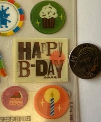 PARTY Stickeroni Mylar Stickers (24pc)Hallmark•Wish•Cake •Celebrate•Card Making•