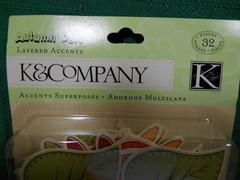 K & Company Layered Accents Autumn Days 32 Piece Leaves Acorns Apples Pumpkins